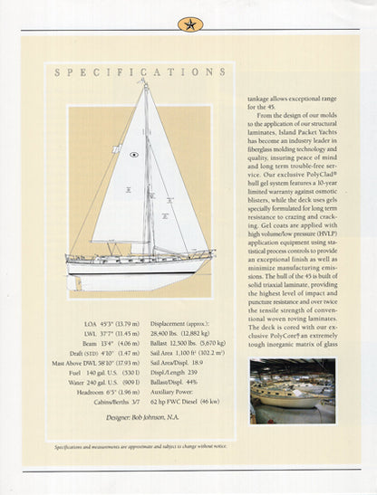 Island Packet 45 Brochure
