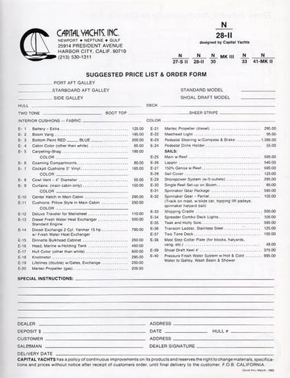 Newport 28 Mark II Specification Brochure