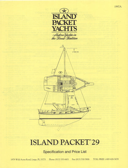 Island Packet 29 Specification Brochure