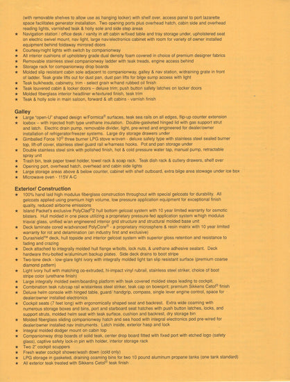 Island Packet 370 Specification Brochure