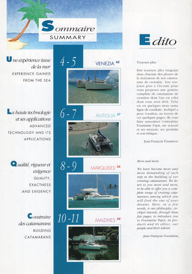 Fountaine Pajot 1993 Brochure