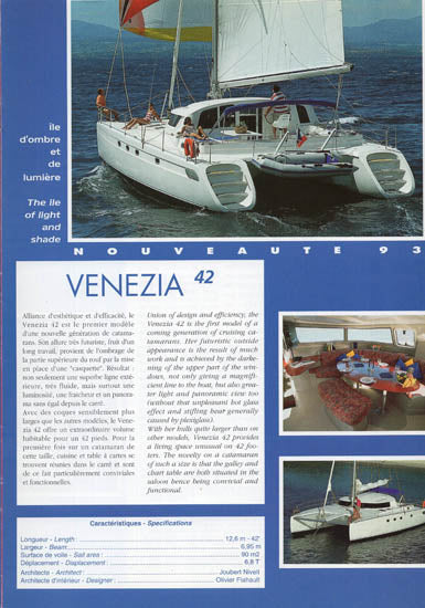 Fountaine Pajot 1993 Brochure