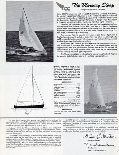 Cape Cod Sailboat Brochure
