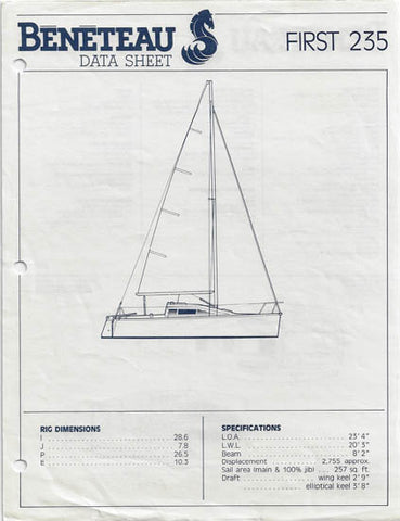 Beneteau First 235 Specification Brochure