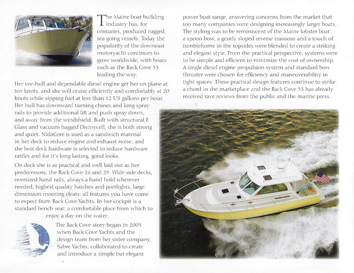 Back Cove 33 Brochure