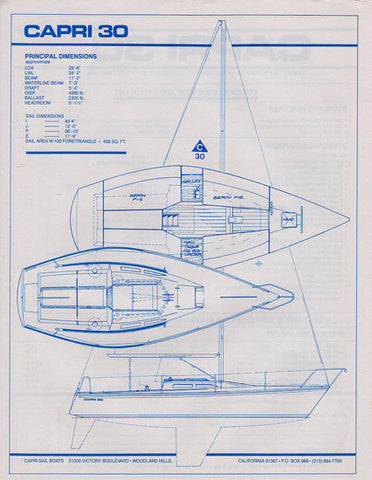 Catalina Capri 30 Specification Brochure