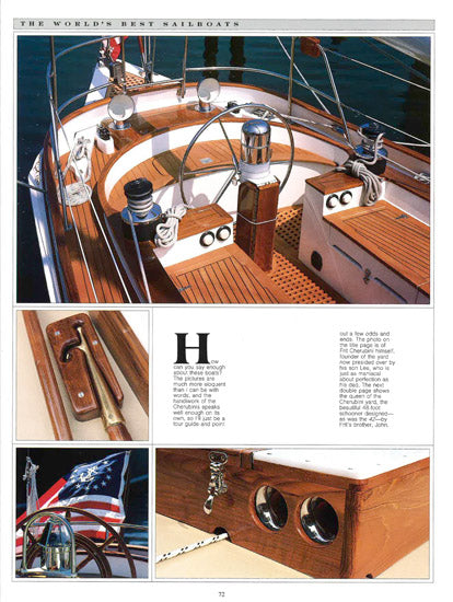 Cherubini Yachts World's Best Sailboats Book Reprint Brochure