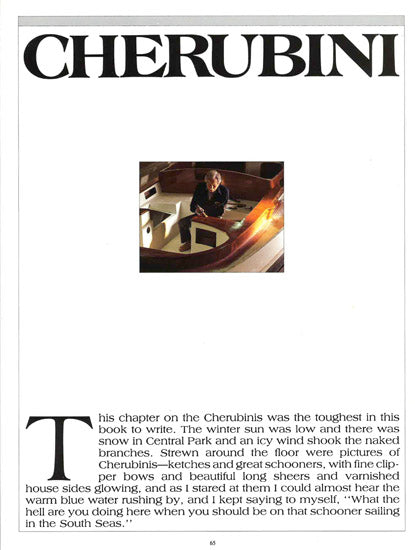 Cherubini Yachts World's Best Sailboats Book Reprint Brochure