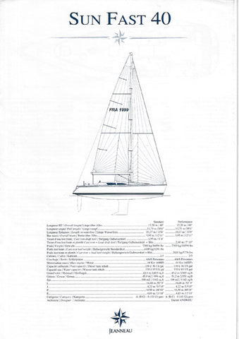 Jeanneau Sun Fast 40 Specification Brochure