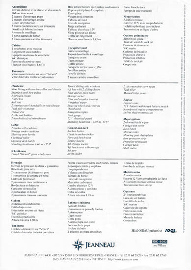 Jeanneau Merry Fisher 635 Specification Brochure