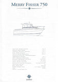 Jeanneau Merry Fisher 750 Specification Brochure