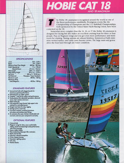 Hobie Cat 1987 Brochure