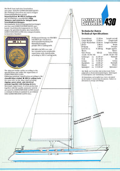 Bavaria 430 Brochure