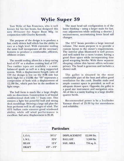 Wylie Super 39 Brochure