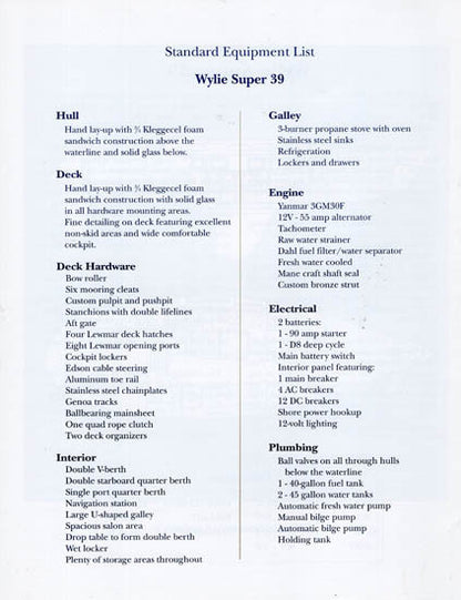 Wylie Super 39 Brochure