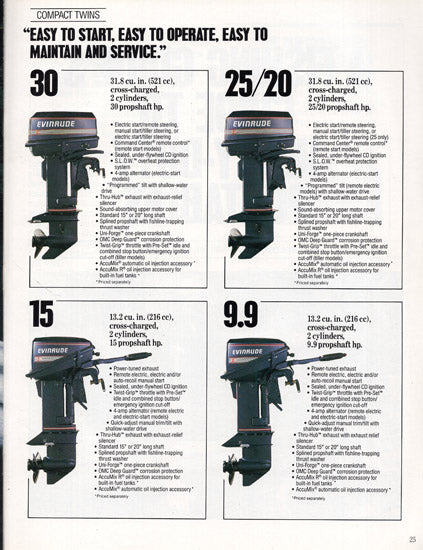 Evinrude 1990 Outboard Brochure