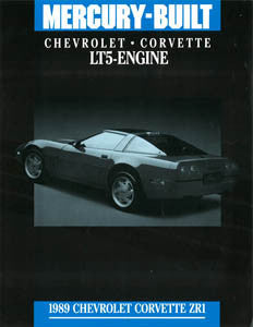 Mercury Chevrolet Corvette LT5 Engine Brochure