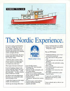 Nordic Tugs 2-26 Brochure