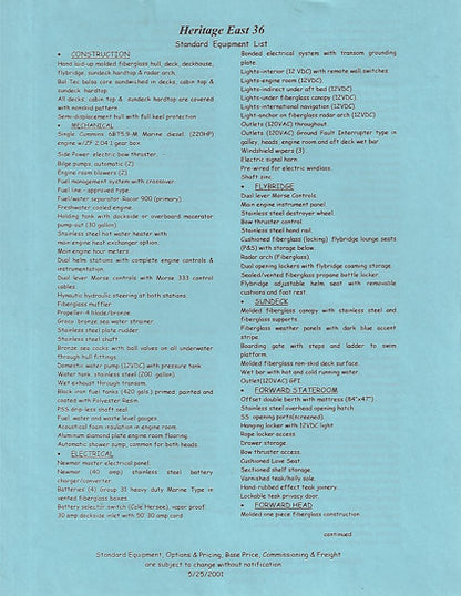 Heritage East 36 Brochure