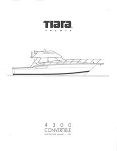 Tiara 4300 Convertible  Specification Brochure