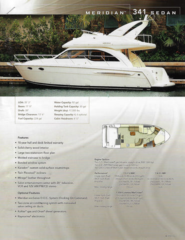 Meridian 341 Sedan Specification Brochure