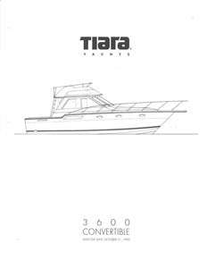 Tiara 3600 Convertible  Specification Brochure