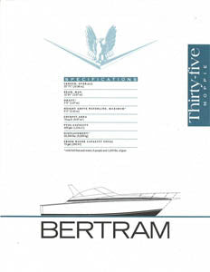 Bertram 35 Moppie Specification Brochure