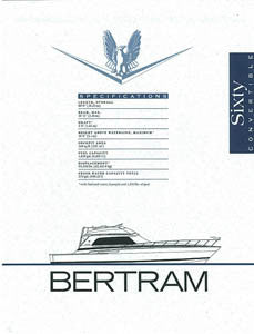 Bertram 60 Convertible Specification Brochure