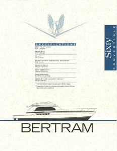 Bertram 60 Convertible Specification Brochure - New Model