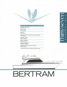 Bertram 37 Convertible Specification Brochure