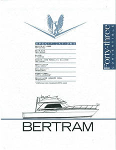 Bertram 43 Convertible Specification Brochure