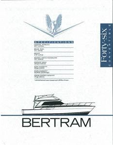 Bertram 46 Convertible Specification Brochure