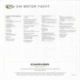 Carver 346 Motor Yacht Specification Brochure (2002)