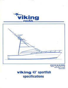 Viking 43 Sport Fish Specification Brochure