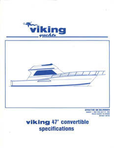 Viking 47 Convertible Specification Brochure