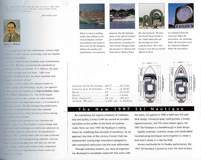 Correct Craft Ski Nautique Brochure