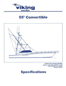 Viking 55 Convertible Specification Brochure
