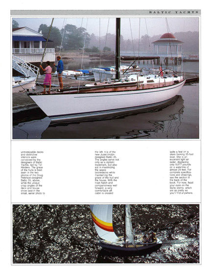 Baltic Yachts The World's Best Sailboats Book Reprint Brochure