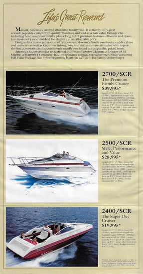 Maxum 1990 Abbreviated Brochure