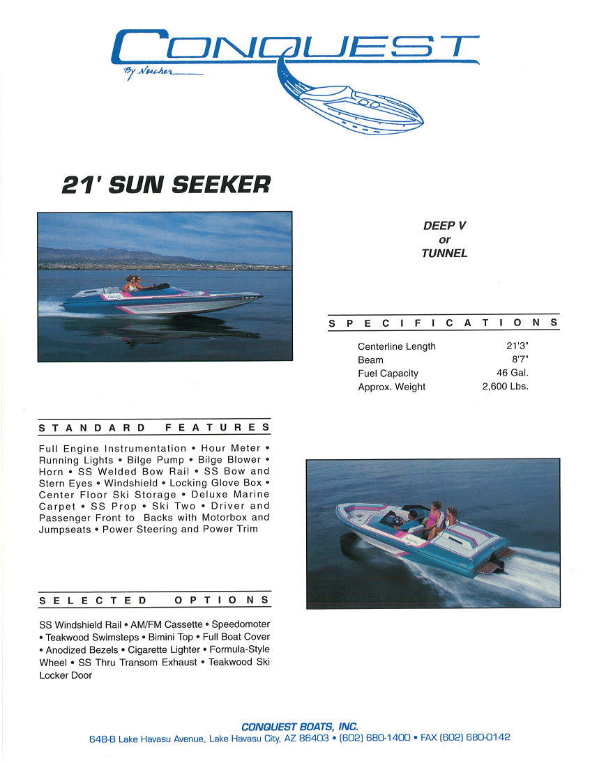 Nescher Conquest Brochure Package