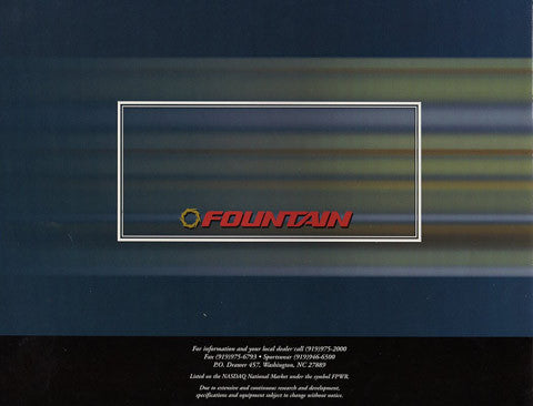 Fountain 1998 Sport Fish Center Console Brochure
