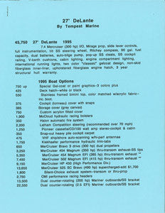 Tempest Delante 27 Brochure Package
