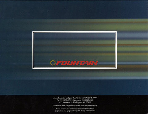 Fountain 1998 Sport Fish Cruiser I/0 Brochure