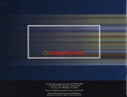 Fountain 1998 Sport Cruisers Brochure