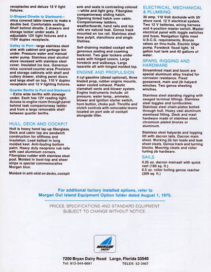 Morgan 28 Out Island Brochure