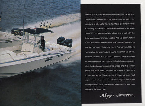 Fountain 1998 Sportfish Series Brochure
