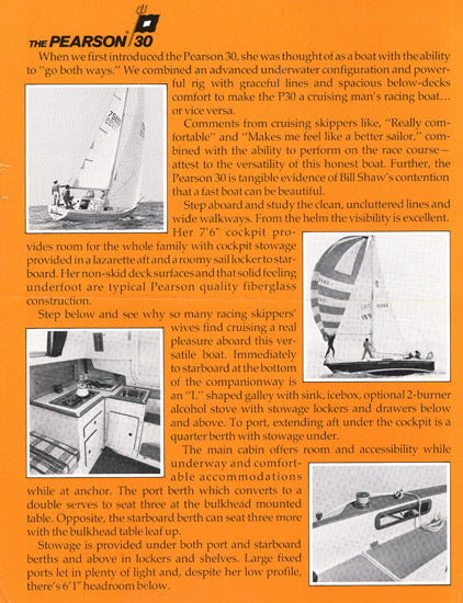 Pearson 30 Brochure