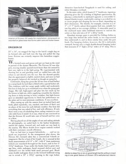 Ericson 32 Boating Magazine Reprint Brochure