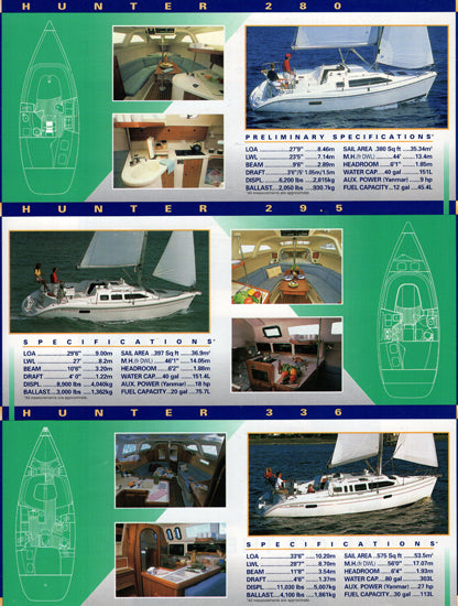 Hunter 1996 Brochure