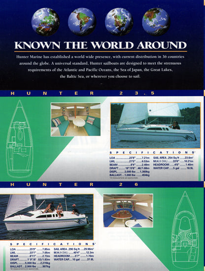 Hunter 1996 Brochure
